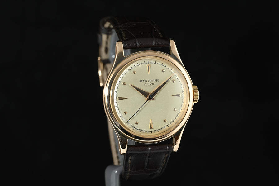 PATEK PHILIPPE | CALATRAVA 18 Kt. Rose Gold, 35 mm. Manual Winding Year 1953 Patek Box and Extract from Archive