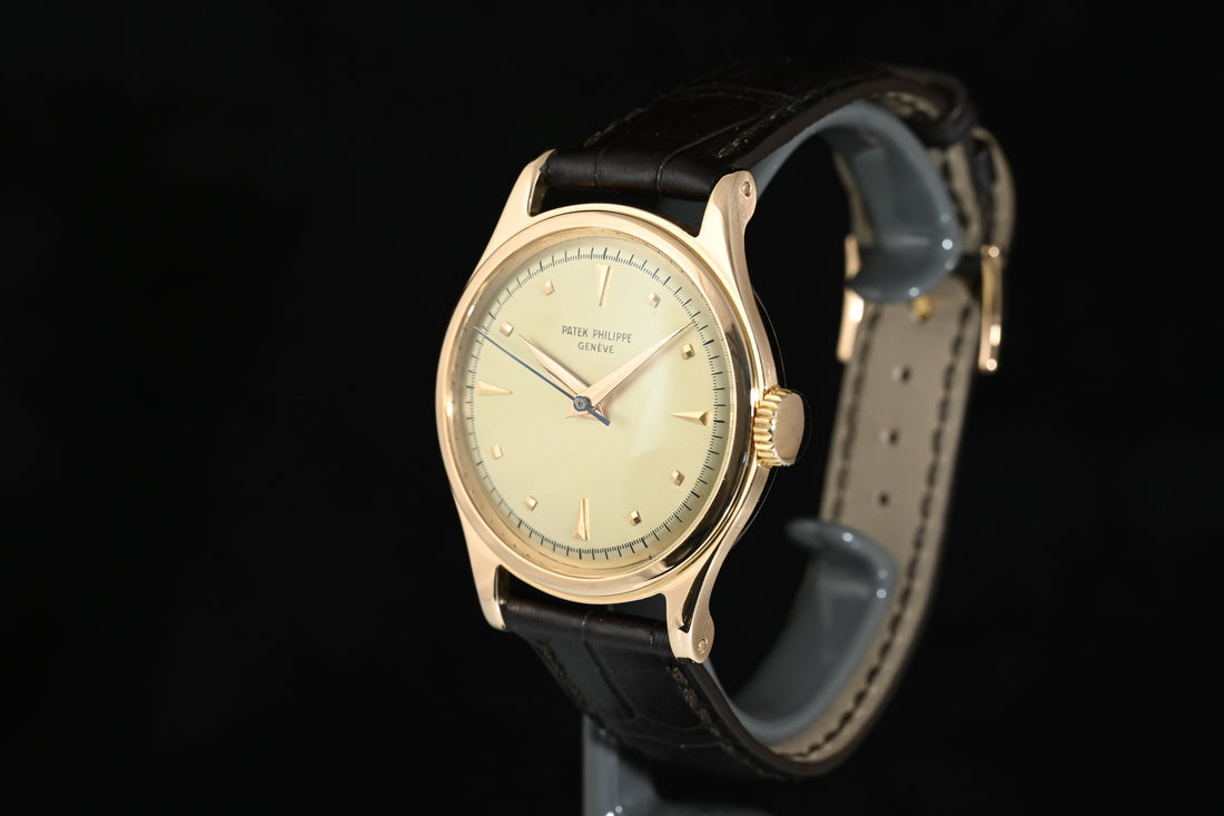 PATEK PHILIPPE | CALATRAVA 18 Kt. Rose Gold, 35 mm. Manual Winding Year 1953 Patek Box and Extract from Archive