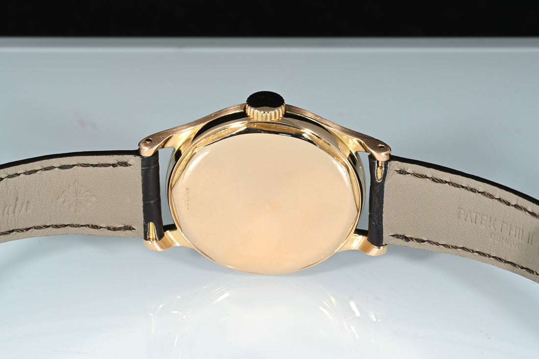 PATEK PHILIPPE | CALATRAVA 18 Kt. Rose Gold, 35 mm. Manual Winding Year 1953 Patek Box and Extract from Archive