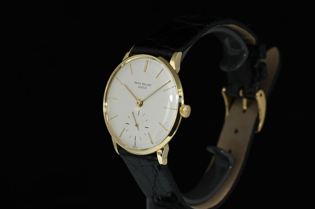 PATEK PHILIPPE | CALATRAVA 18K Yellow Gold, 34 mm. Manual Winding. Year 1965. Patek Philippe Box and Papers.