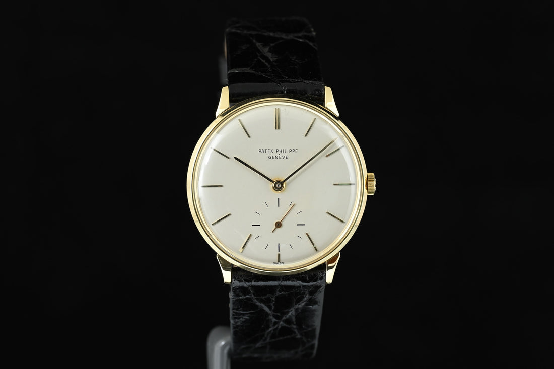 PATEK PHILIPPE | CALATRAVA 18K Yellow Gold, 34 mm. Manual Winding. Year 1965. Patek Philippe Box and Papers.