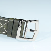 PATEK PHILIPPE | CALATRAVA PILOT TRAVEL TIME  FLYBACK Chronograph Khaki green dial Oro bianco Ref. 5924G Scatola e Garanzia Italia 2023