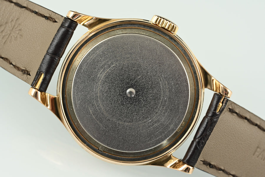 PATEK PHILIPPE | CALATRAVA 18 Kt. Rose Gold, 35 mm. Manual Winding Year 1953 Patek Box and Extract from Archive