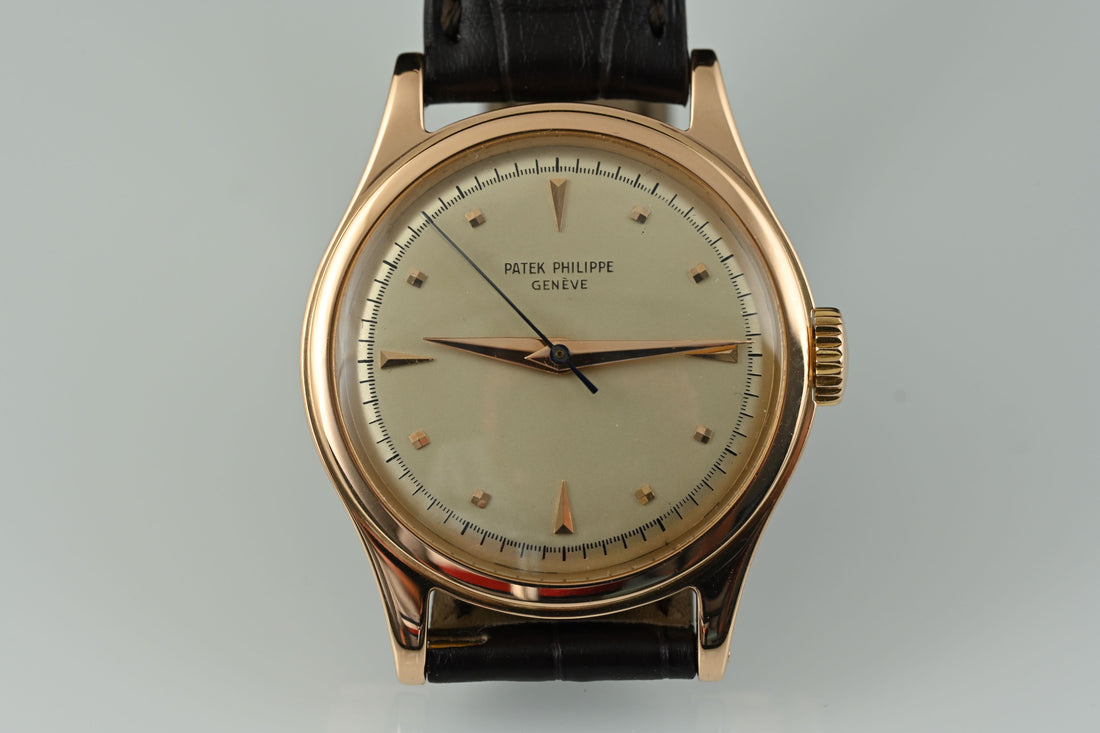 PATEK PHILIPPE | CALATRAVA 18 Kt. Rose Gold, 35 mm. Manual Winding Year 1953 Patek Box and Extract from Archive