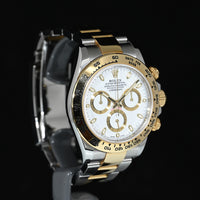 ROLEX | DAYTONA Cosmograph Ref. 116503 Box and papers, 2018 Steel and yellow gold, White dial