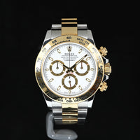 ROLEX | DAYTONA Cosmograph Ref. 116503 Box and papers, 2018 Steel and yellow gold, White dial