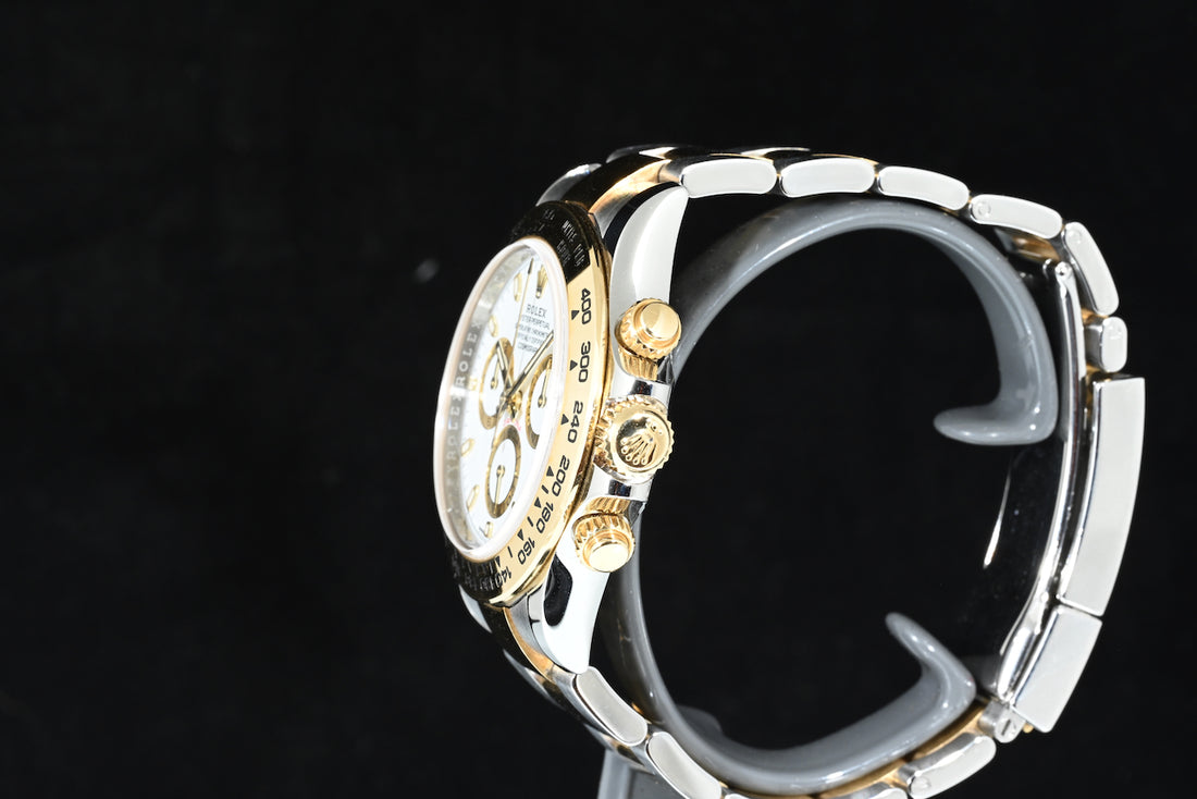 ROLEX | DAYTONA Cosmograph Ref. 116503 Box and papers, 2018 Steel and yellow gold, White dial