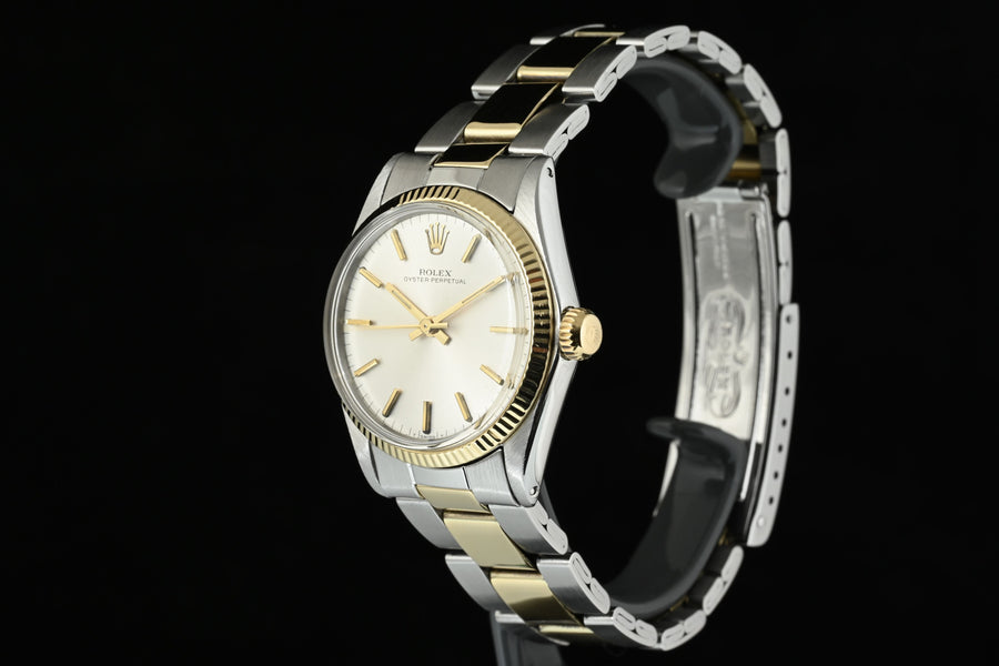 Rolex | Oyster Perpetual Ref. 6551 del 1972 Acciaio e Oro giallo 18 Kt. 31 mm. Bracciale rivetti