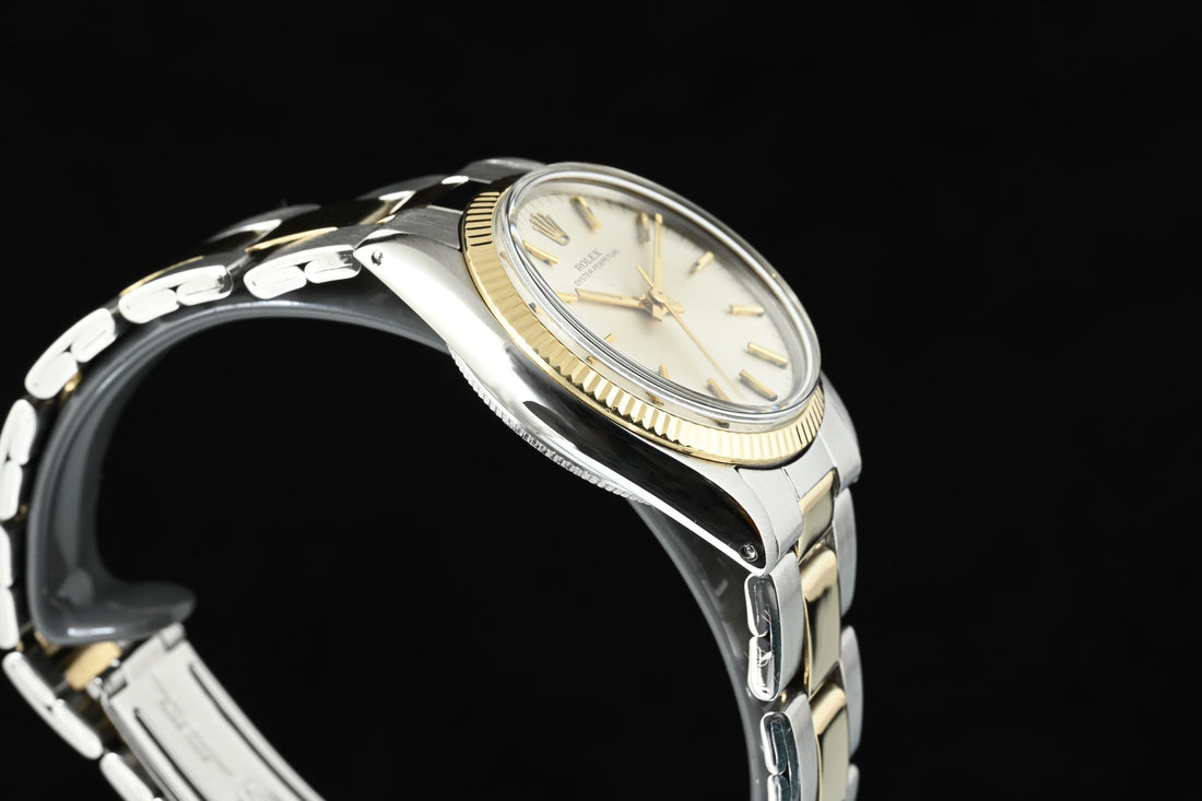 Rolex | Oyster Perpetual Ref. 6551 del 1972 Acciaio e Oro giallo 18 Kt. 31 mm. Bracciale rivetti