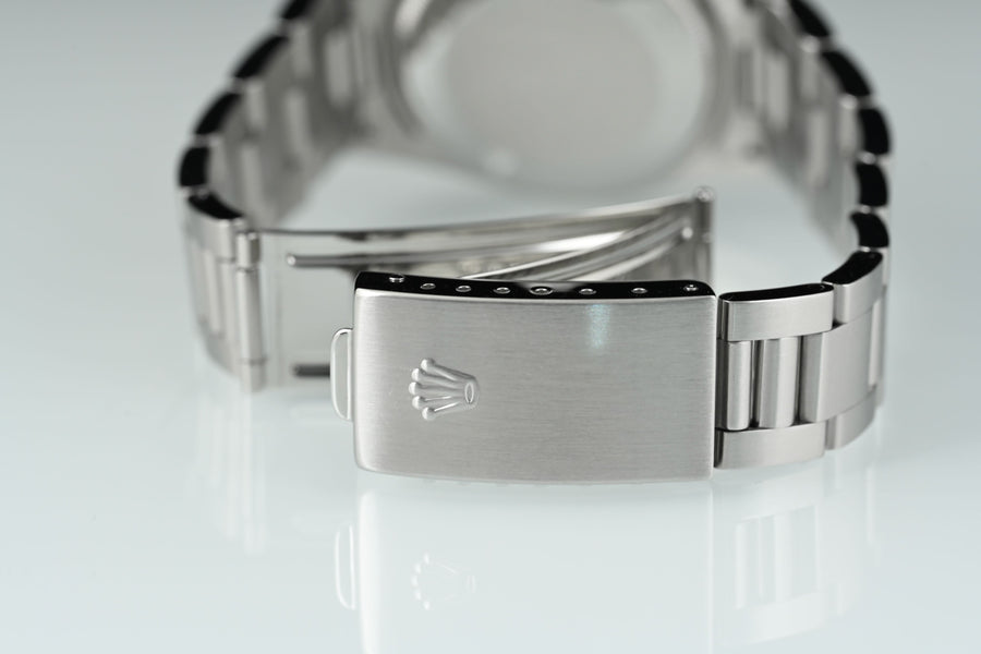 ROLEX | Oyster Perpetual AIR-KING Precision Ref. 14000, acciaio, 34 mm. Scatola e Garanzia Rolex,  2000