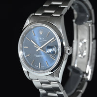 Rolex | Oyster Perpetual Date Ref. 15200, 34 mm, steel, blue dial, Year 1996