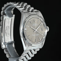 ROLEX | Oyster Perpetual DATEJUST 36 mm. Ref. 1601 Steel/White gold bezel | Year 1976 Grey dial