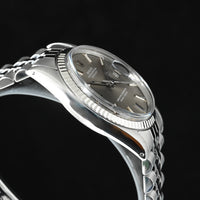 ROLEX | Oyster Perpetual DATEJUST 36 mm. Ref. 1601 Steel/White gold bezel | Year 1976 Grey dial