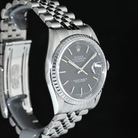 ROLEX | Oyster Perpetual DATEJUST Ref. 16220 Steel, 36 mm. Black Dial - Year 1997
