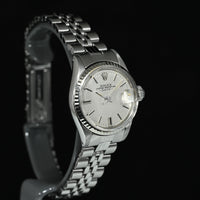 Rolex | Oyster Perpetual DATE Lady 'Linen dial' Ref. 6517 from 1970 Steel 26 mm.
