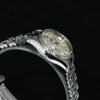 Rolex | Oyster Perpetual DATE Lady 'Linen dial' Ref. 6517 from 1970 Steel 26 mm.