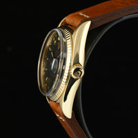 ROLEX | Oyster Perpetual DAY-DATE Yellow gold/leather 36 mm. Ref. 1803 from 1975