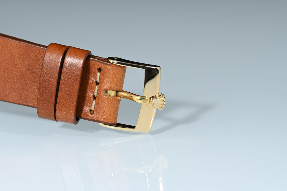 ROLEX | Oyster Perpetual DAY-DATE Yellow gold/leather 36 mm. Ref. 1803 from 1975