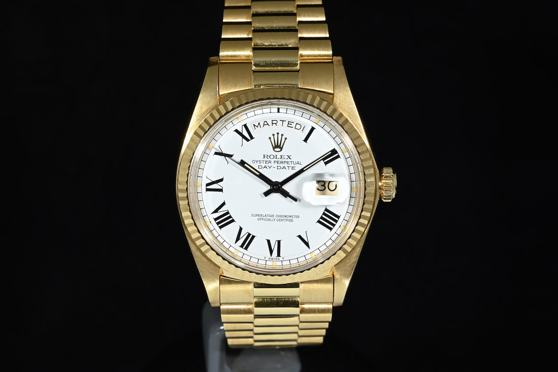 Rolex | Oyster Perpetual DAY-DATE Oro giallo Bracciale President Ref. 1803 Scatola e Garanzia Rolex, anno 1976