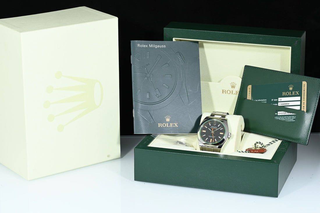 ROLEX | Oyster Perpetual MILGAUSS Green Vetro Verde Ref. 116400GV Scatola e Garanzia Rolex, 2008