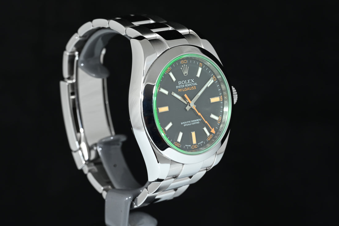 ROLEX | Oyster Perpetual MILGAUSS Green Vetro Verde Ref. 116400GV Scatola e Garanzia Rolex, 2008