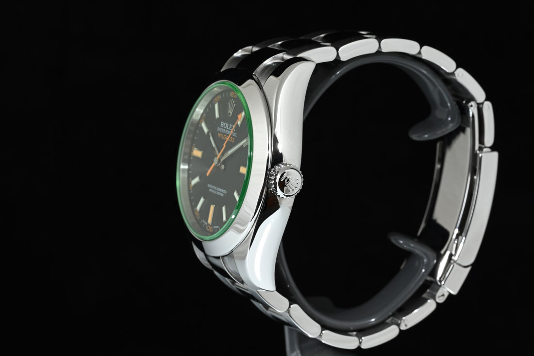 ROLEX | Oyster Perpetual MILGAUSS Green Vetro Verde Ref. 116400GV Scatola e Garanzia Rolex, 2008