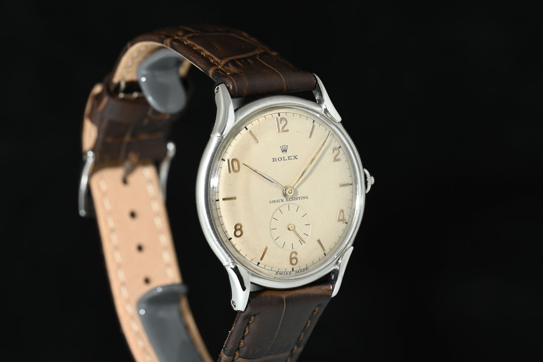ROLEX | Precision Shock Resisting Ref. 4498 in steel, 35 mm, Manual winding