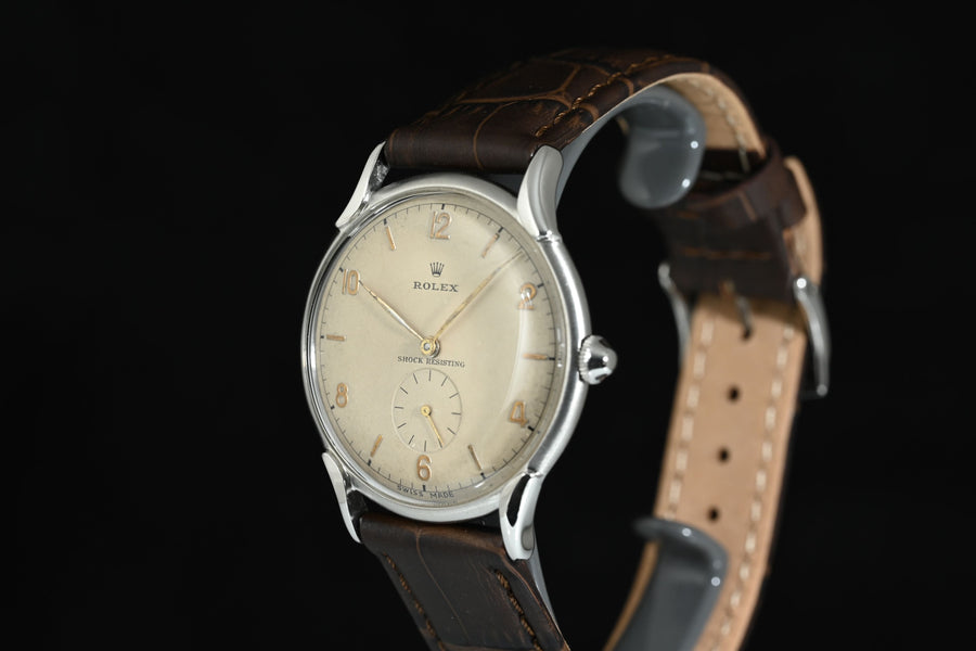 ROLEX | Precision Shock Resisting Ref. 4498 in steel, 35 mm, Manual winding