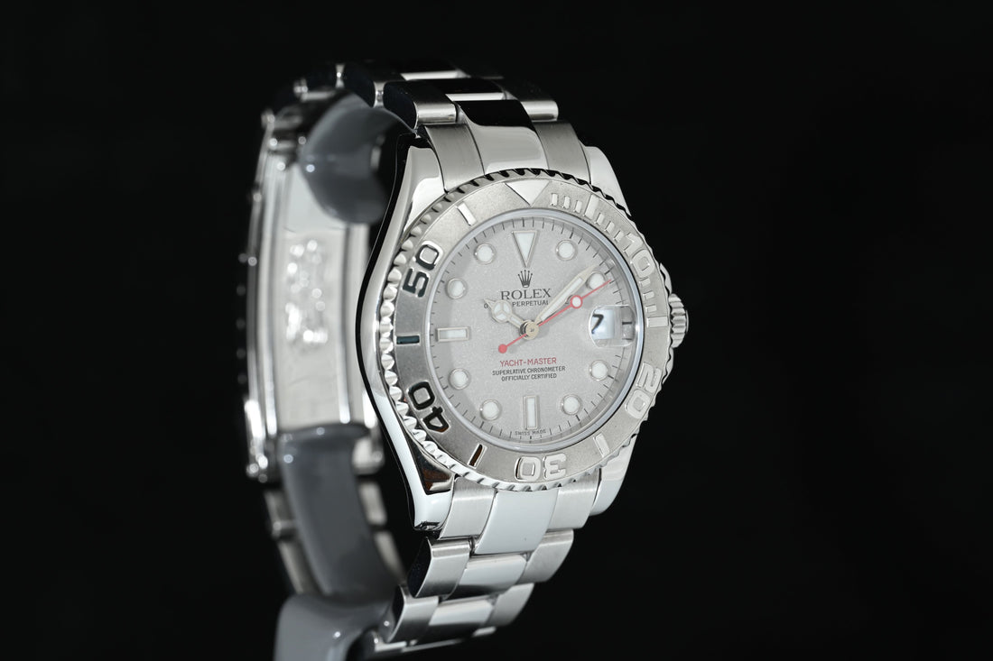 ROLEX | YACHT MASTER Lady Ref. 168622 Rolesium 35 mm. - Rolex box and guarantee, 2005