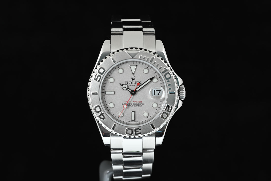 ROLEX | YACHT MASTER Lady Ref. 168622 Rolesium 35 mm. - Rolex box and guarantee, 2005