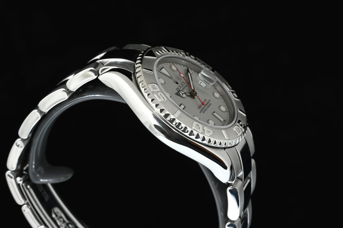 ROLEX | YACHT MASTER Lady Ref. 168622 Rolesium 35 mm. - Rolex box and guarantee, 2005