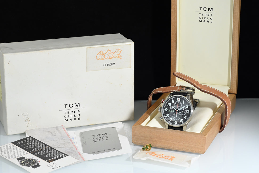 Terra Cielo Mare | TCM Air First 47 "Sorci Verdi" Left-Handed Chronograph Ref. TC6024AC3PA – Box and papers (2004)