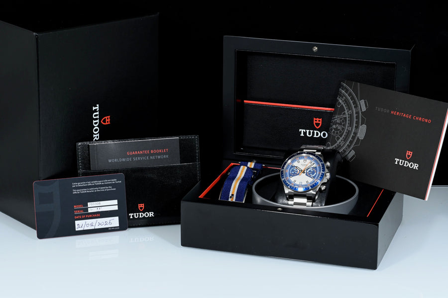 TUDOR | Heritage Chrono Blue Ref.  M70330B Scatola e Garanzia Tudor NUOVO con pellicole