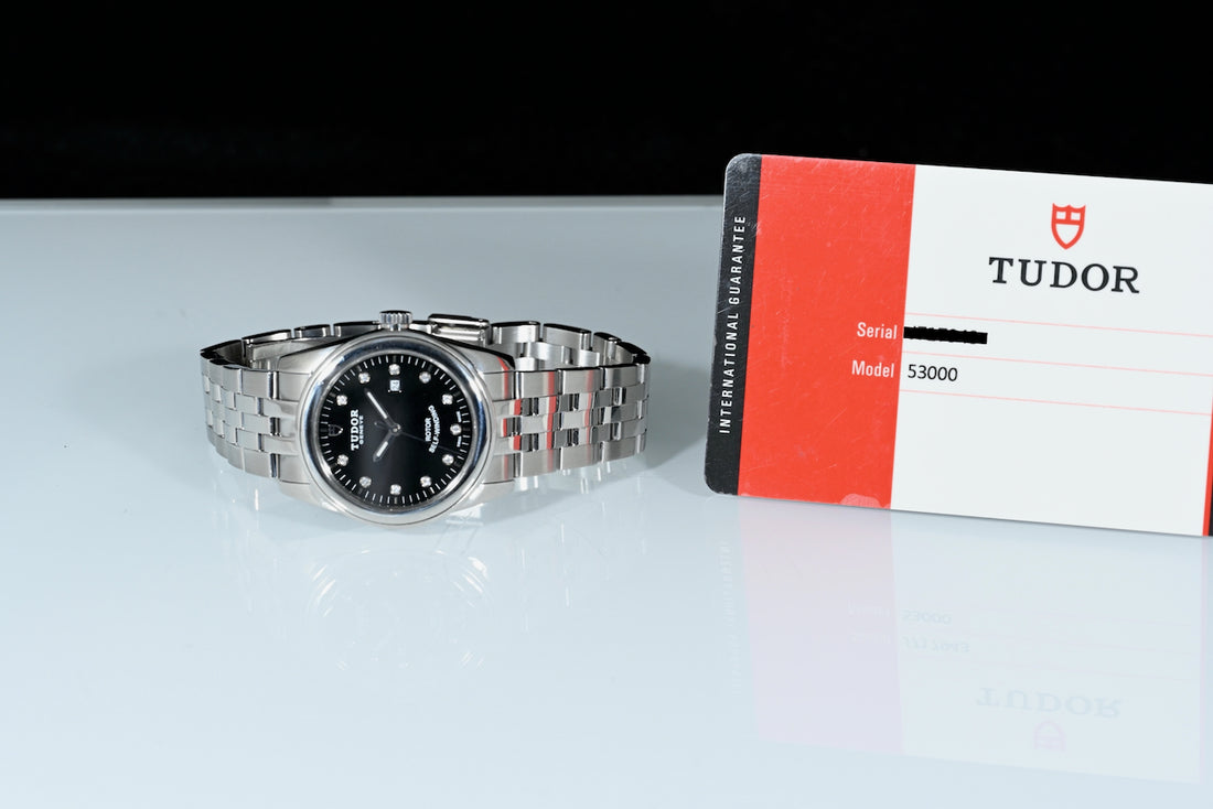 TUDOR | GLAMOUR Date Diamonds, 31 mm, Steel, Automatic, Tudor Warranty, 2014