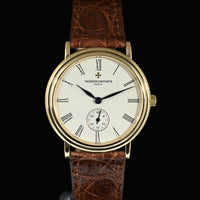 VACHERON CONSTANTIN | Patrimony 92238, Oro giallo 18 kt. 34 mm. Carica manuale Ref. 92238 Scatola e Garanzia Anni ‘90