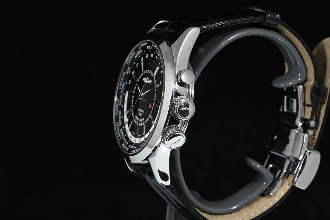 Vulcain | Aviator Certified Cricket GMT Mechanical Alarm - Alarm Clock | Steel Ref. 100108.028 Vulcain Box 2014