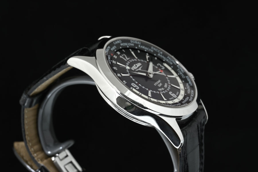 Vulcain | Aviator Certified Cricket GMT Mechanical Alarm - Alarm Clock | Steel Ref. 100108.028 Vulcain Box 2014