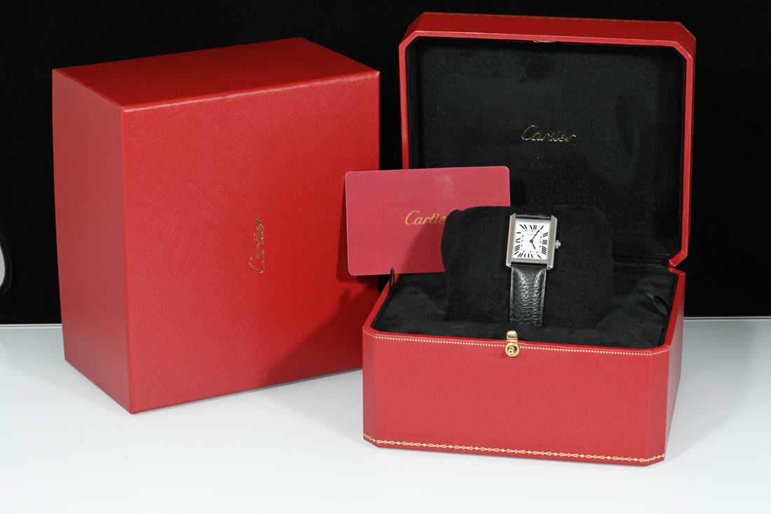 CARTIER | Orologio TANK SOLO Ref. WSTA0030 Scatola e Garanzia Cartier, 2018, Acciaio, Quarzo