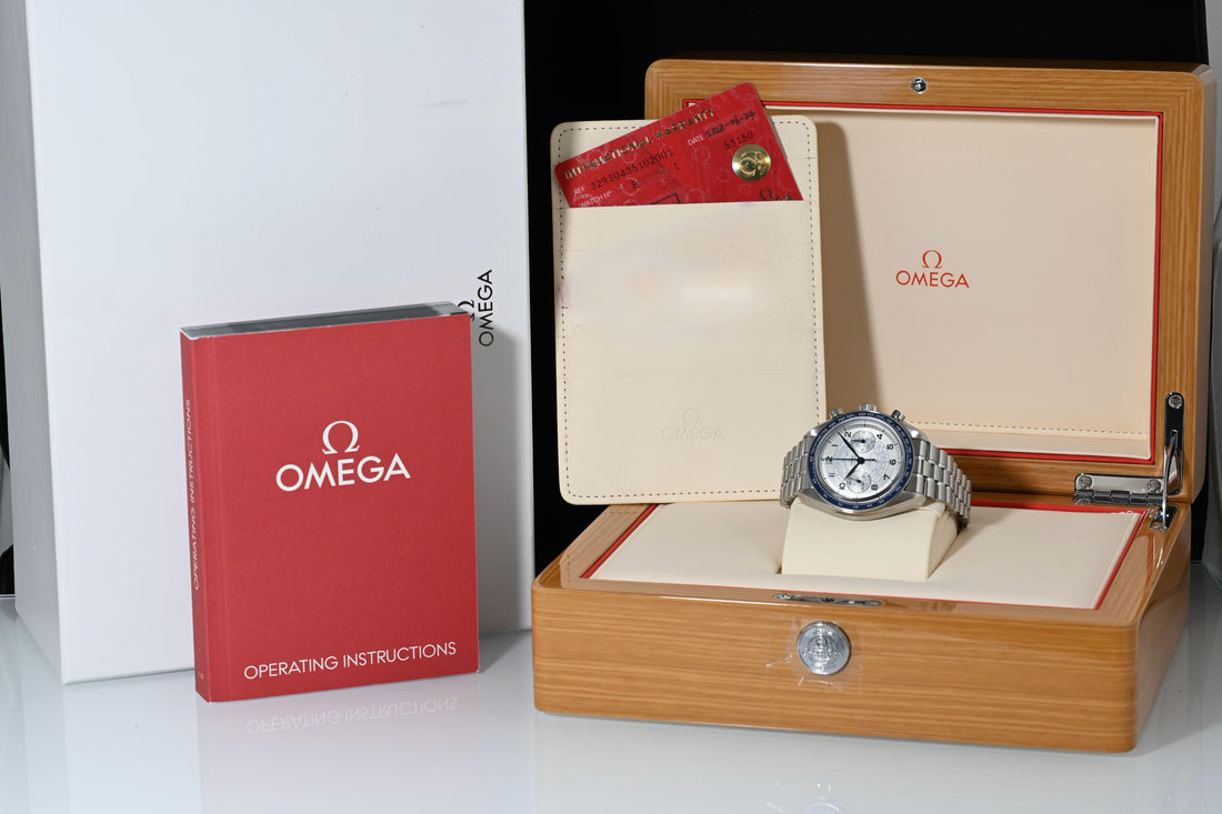OMEGA | Speedmaster Two Counters CHRONOSCOPE, 43 mm. Steel 329.30.43.51.02.001 Box and Papers, 2023