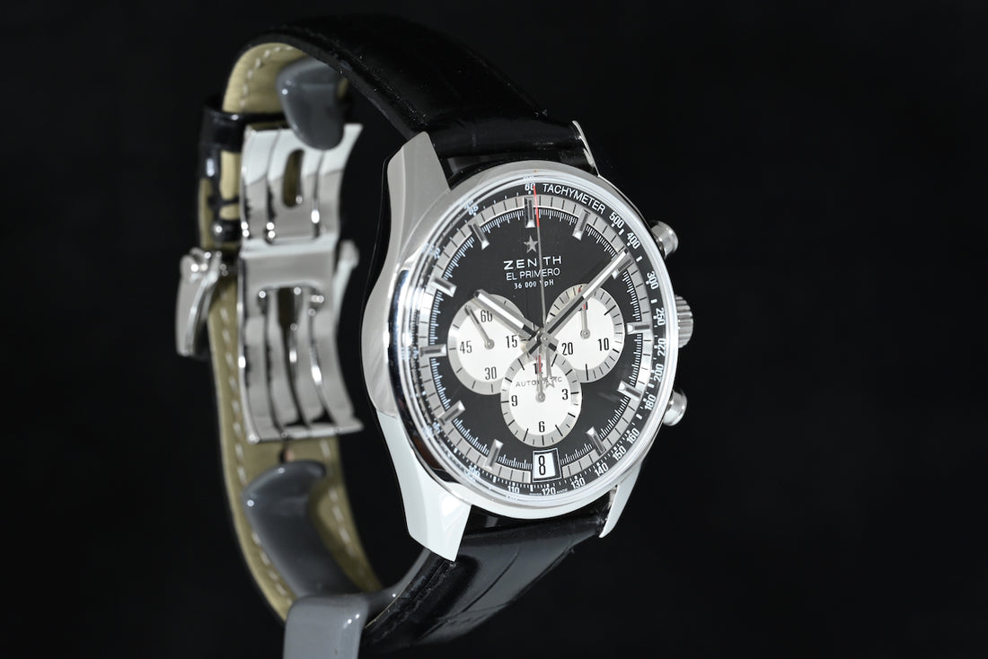ZENITH | El Primero Automatic 36,000 VPH Black dial, 42 mm. Box and Papers, 2014
