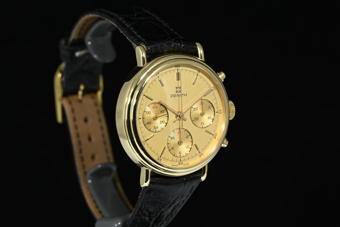 ZENITH | Tricompax 146 HP Chronograph  Oro giallo 18 Kt. Carica manuale Anni &