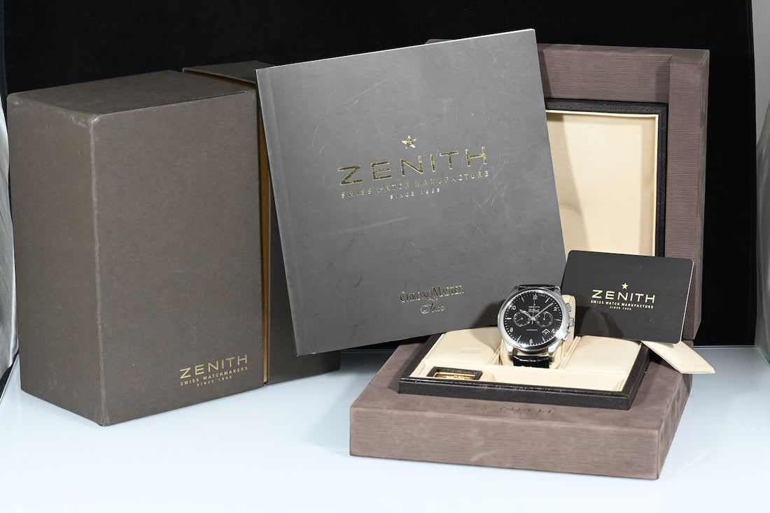 ZENITH | El Primero Chronometer Automatic Chronograph Ref. 03.0520.4002 Zenith box and papers, 2004 steel 44 mm.