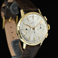 Zenith | STELLINA Chronograph watch 1960s 35 mm. Manual wind, Yellow gold