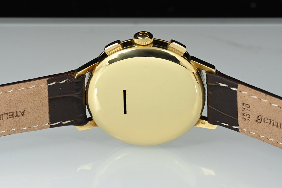Zenith | STELLINA Chronograph watch 1960s 35 mm. Manual wind, Yellow gold